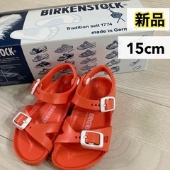 【新品】BIRKENSTOCK 15cm オレンジ　サンダル　キ...
