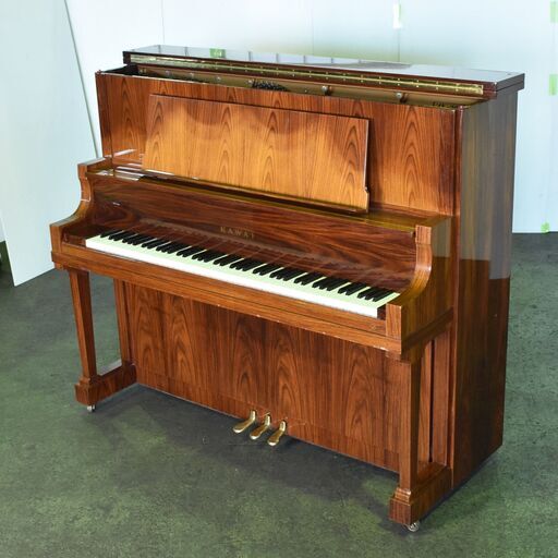 ≪zyt1450ジ≫ 希少 KAWAI/カワイ アップライトピアノ KL801 艶有木目 ローズウッド？ 1982年頃製造 KL-801 現状品 50805-02