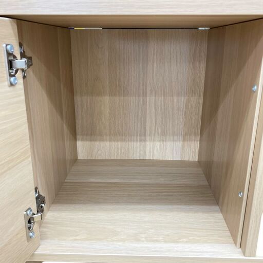 KALLAX カラックス シェルフユニット 扉付き, ホワイトステインオーク調, 77x147 cm - IKEA