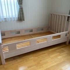  二段ベッド ホワイト系 はしご付き 家具 2段ベッド☆ 江別市