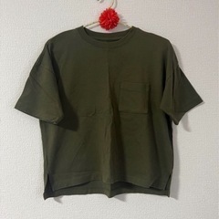 Tシャツ 半袖 トップス カーキ M〜L 綿100%