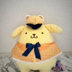 ポムポムプリン　ねこねこ探偵BIGぬいぐるみ