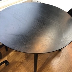 IKEA ダイニングテーブル LISABO ダークブラウン 丸型