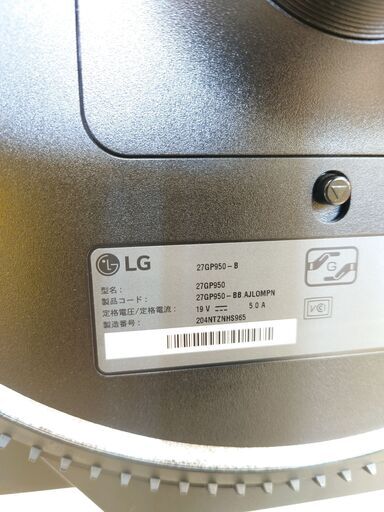 安心の動作保証有 LG ゲーミングモニター 27GP950-B 2022年製 ① 保証有り【愛千130】