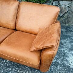 RELAXFORM【新素材LEATHERTEX】定価116,500円 ヴィンテージ風  1年5か月使用美品 2Pソファ 新商品☆全国受付 レザーテックス