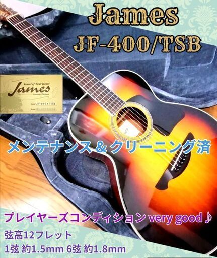 ★値下げしました★トップ単板★James JF400/TSB★コンディション良好♪