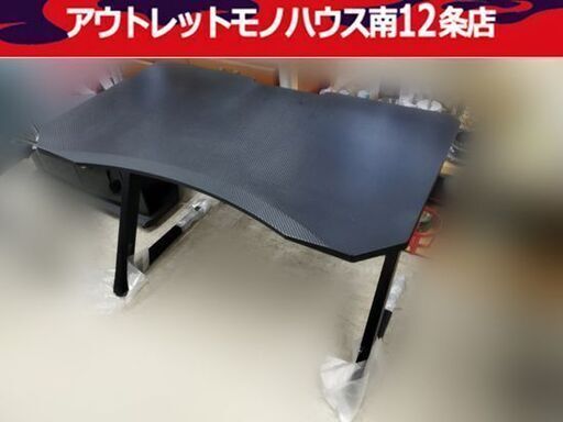 不二貿易 ゲーミングデスク 机 レッド×ブラック 作業台  デスク W105cm×H70cm×D60cm 札幌市 中央区 南12条店