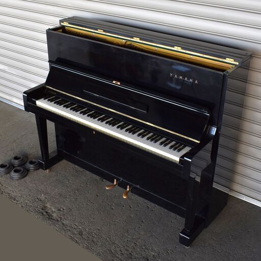 ≪zyt1452ジ≫ YAMAHA/ヤマハ アップライトピアノ U1 ペダル2本 1964年～1965年頃製造？ No.U1 昭和レトロ 現状品 60324-08