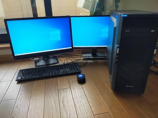 Core i7 自作 デュアルモニター  一式 Windows11 デスクトップ　PC 自作PC 自作パソコン