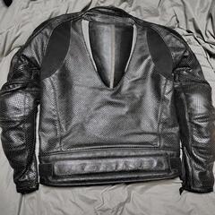 コミネパンチングメッシュレザージャケット　Ｌサイズ黒