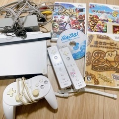 Wii 本体、リモコン、ソフト4本セット