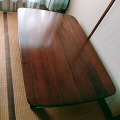 昭和後期のレトロ　和室用木製座卓テーブル　8畳～12畳程度に丁度...