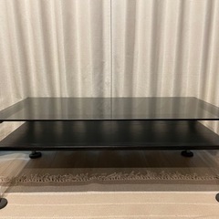 ニトリ　ガラス天板ローテーブル
