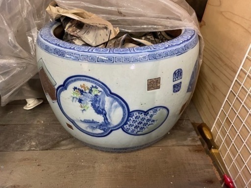 古伊万里　陶器火鉢