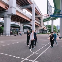 公園で身体を動かす🏀