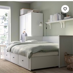 【ネット決済】【お譲り先決定】HEMNES ヘムネスベッドフレー...