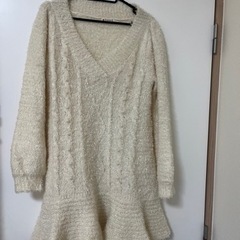 axes femmeニット フリル ワンピース M