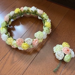 花かんむり ブローチ 結婚式