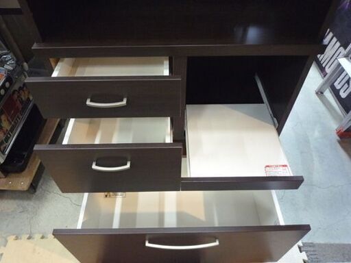 NITORI レンジボード COPAIN 80KB-DBR3 幅80cm ダークブラウン