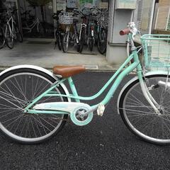 中古子供自転車３００８　前後タイヤ新品！　２４インチ　ギヤなし　...