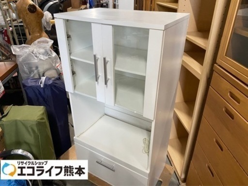 家電＆収納たっぷりレンジボード (扉タイプ 幅57.5cm DBR） | ニトリ 
