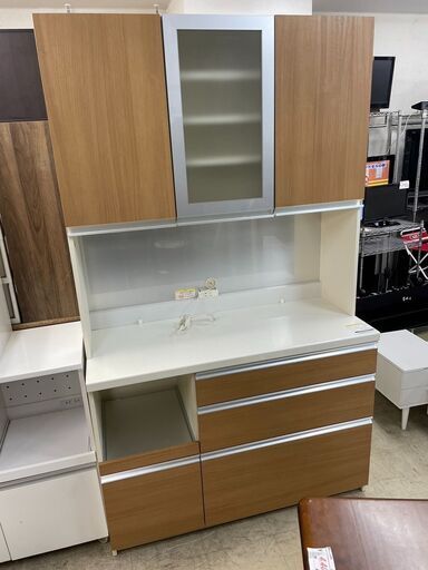 食器棚　No.11595　キッチンボード　レンジボード　キッチン収納　【リサイクルショップどりーむ荒田店】