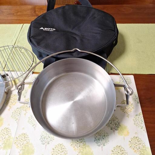GW特別価格【超美品】SOTO ダッチオーブン ステンレス製 10インチ ハーフ