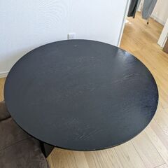 丸コタツテーブル　黒木製