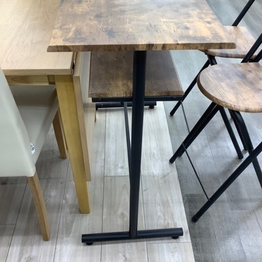 大川家具】風雅 ダイニングテーブルセット（チェア2脚、ベンチ type1 