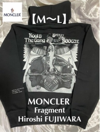 MONCLER × ジーニアス×フラグメント バックロゴパーカー日本【M〜L】