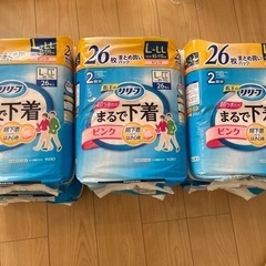 花王　超うすパンツ　まるで下着　ピンク　L-LL 26枚入6パック