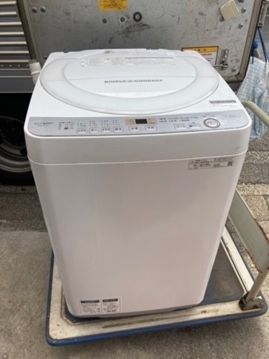 引渡済　シャープ7kg全自動洗濯機　ES-GE7C