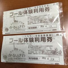 決定　さわやかプラザ軽井沢　プール体験利用券