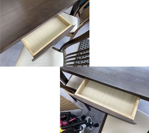 大塚家具 4人掛けダイニングセット テーブル イス ブラウン 4人掛け