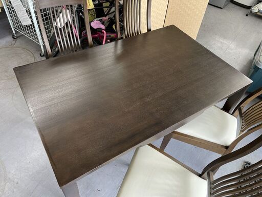 大塚家具 4人掛けダイニングセット テーブル イス ブラウン 4人掛け