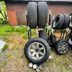 【梅雨特価】　4本セット　タイヤホイール　18インチ　6穴　ランクル　スタッドレス タイヤ、ホイール