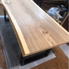 値下げ中！一枚板　　テーブル 後藤家具物産 一枚板風180オーク無垢材を使用したダイニング