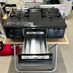 【超美品‼️】パロマ 2021年製 都市ガス用 ガステーブル グリル部未使用 ブラック♪