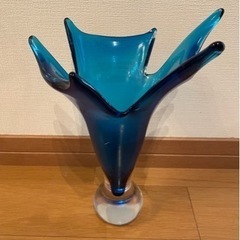 アートガラス花瓶　美術工芸ガラス