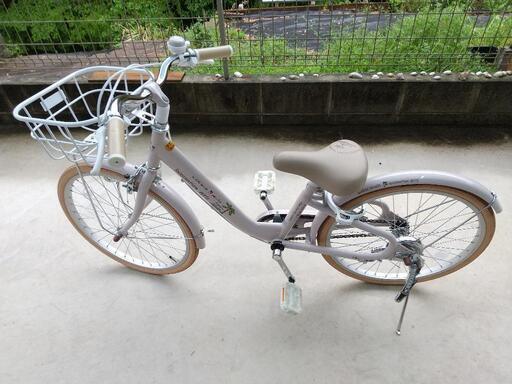子供用 自転車 20インチ クリーム色、薄ピンク 綺麗