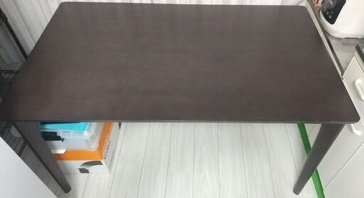 ニトリ　4人掛け　ダイニングテーブル　DTロレイン2　ダークブラウン　引き出し付き