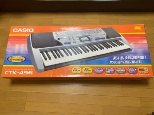 CASIO カシオ 電子キーボード CTK-496
