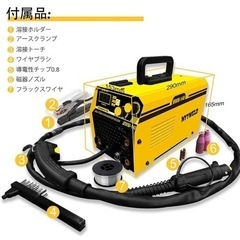  【新品・未使用品】 半自動溶接機 MIG/MMA/LIFT TIG ノンガス溶接機 100V 140A フラックス入り インバーター溶接機 50/60Hz 工具 DIY