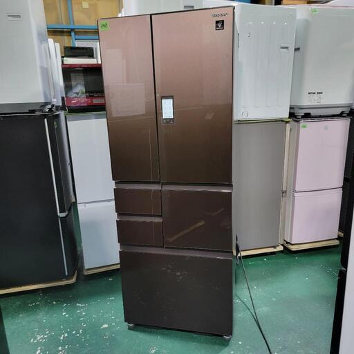 5969‼️配送設置は無料‼️最新2021年製✨タッチパネル \u0026 タッチオープンドア✨SHARP 502L 6ドア 冷蔵庫 自動製氷付き