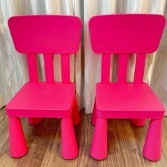 IKEA キッズチェア MAMMUT マンムット 子供椅子 ピンク