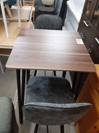 リサイクルショップどりーむ天保山店　No12803　テーブルセット　イス×２　オシャレデザイン
