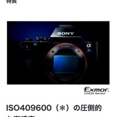 一眼カメラ　SONY α7s レンズ付き、充電器、バッテリー2個付き