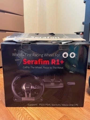 Serafim モバイルゲーミングコントローラー スマホゲームパッド ゲームコントローラー ステアリングコントローラー スマホ、iOS、Android、PS4、PS3、Switch、ゲーム機、PC、パソコン向けハンドルコントローラー: Serafim R1+