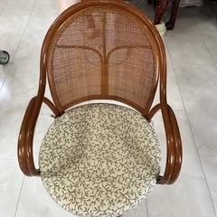 籐　座椅子(座面高33cm) 