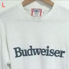 buttwiser tシャツ シングルステッチL 白　霜降り　ホワイト